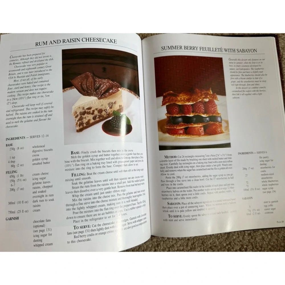 New Zealand's Huka Lodge Desserts 1993 1st Ed. HC Book By Chef Greg Heffernan